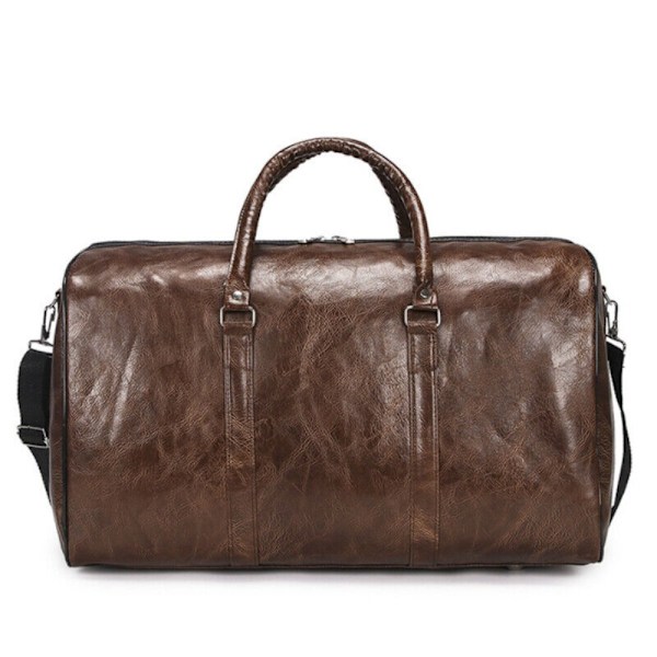 Bagage Holdall PU Læder Duffle BRUN Brown