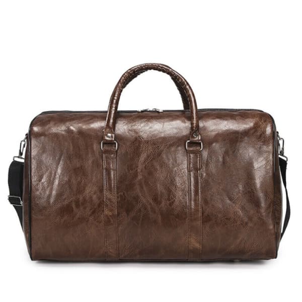 Rejsetaske i PU-læder, Duffle, SORT Black