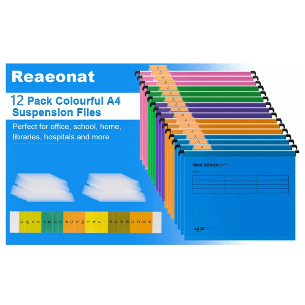 A4 Quick Labor Mappe A4 hængemapper Arkivskab 12Pcs color random