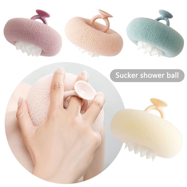 2 kpl Bath Ball -hankauspyyhe SININEN Blue
