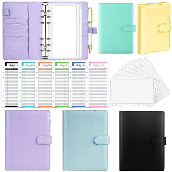 A6 Budget Binder Notebook Planner SORT Black