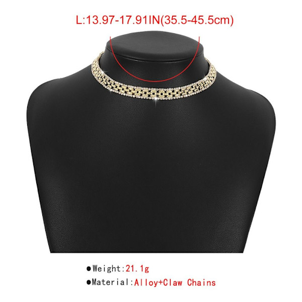 Choker Halskjede Clavicle Link Chain GULL gold