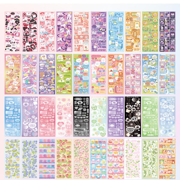 100 stk Sticker Set Pack Laser Cute Stickers C C C