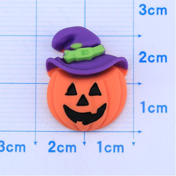 20 stk Halloween Græskar Figur 3D Resin Flad BLANDET STIL mixed styles