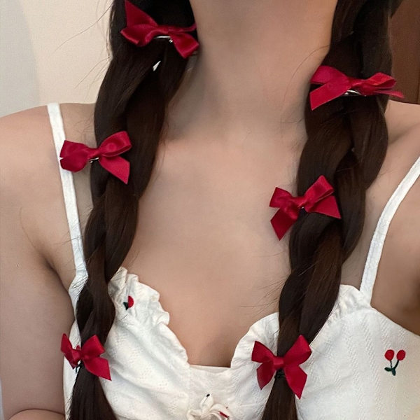 Bowknot Hårklämmor Bow Hårnål SVART Black