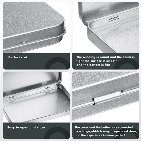 2 st Metall Rektangulär Förvaringslåda Järn Förvaringslåda 2 ST 2 ST 2 pcs