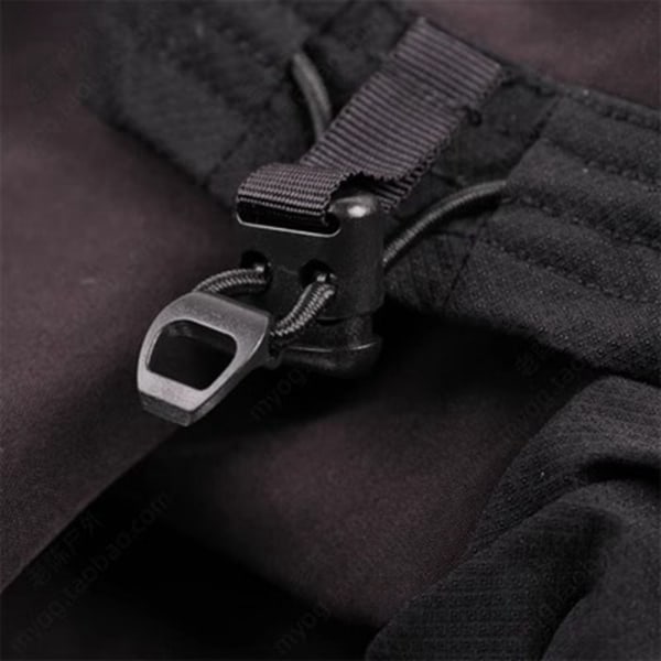 5 stk. Tactical Cord Lock Toggle Stopper GRÅ&HVID Grey&White