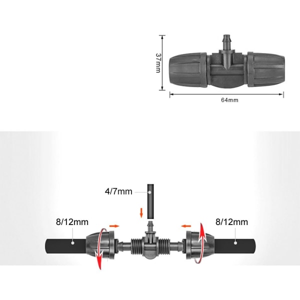 Slangerørforbindelse Slangefitting 10PCS-9 10PCS-9 10Pcs-9