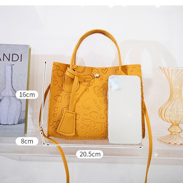 Kvinder Håndtasker Side Skuldertasker GUL Yellow