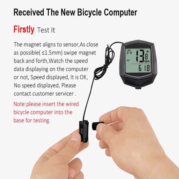 Bike Speed ​​Counter Bike Ride Speedometer Sykkel kilometerteller