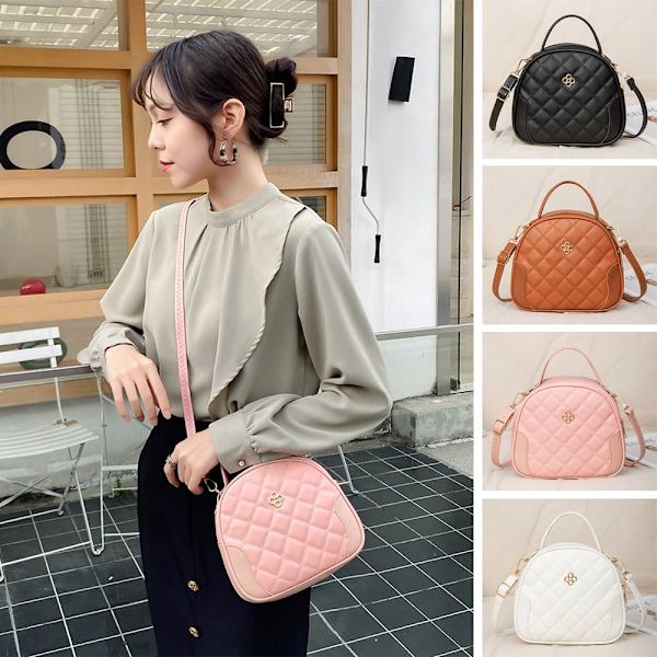Damhandväska Rutig Crossbody-väska ROSA pink