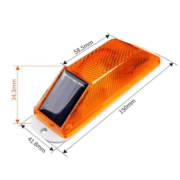 4 Pack Solar Strobe Advarselslampe LED Advarselslampe Super lys