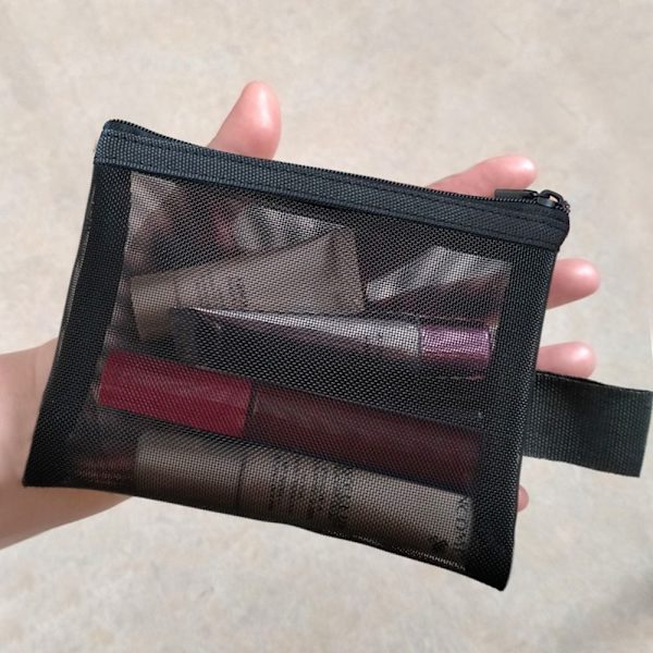 3 stk. Mesh Makeup Taske Kosmetikposer