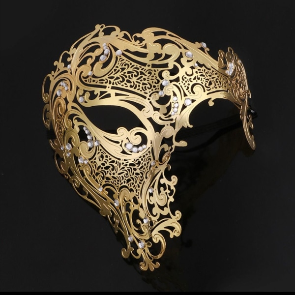 Dance Masquerade Metal Mask GULD TYPE 1 TYPE 1 gold type 1-type 1