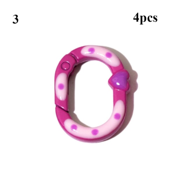 4 st fjäder ovala ringspännen Karbinhake 3 3 3