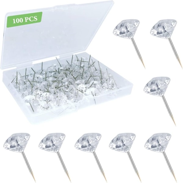 100 STK Push Pins Kort Tacks Dekorative Thumb Tacks