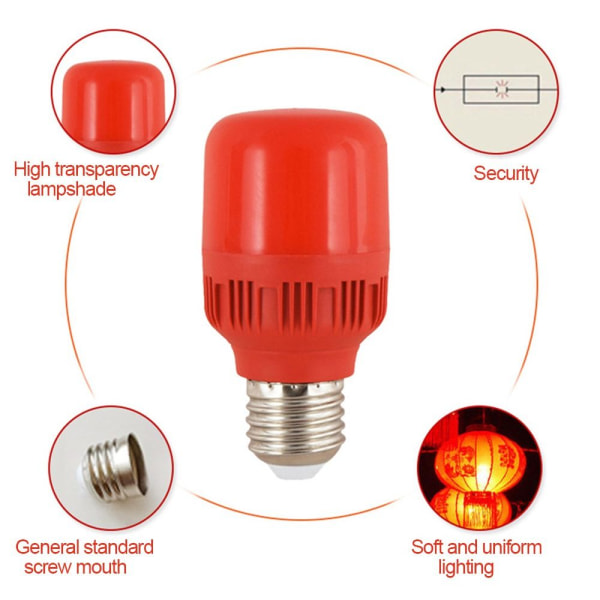Led Fargerike A60-RED-5W A60-RED-5W A60-Red-5W