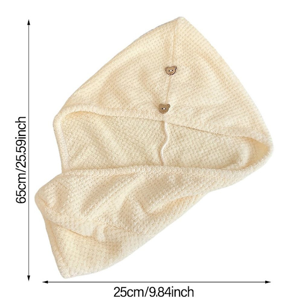 Cap badmössa Microfiber Hårhandduk IVORY ivory