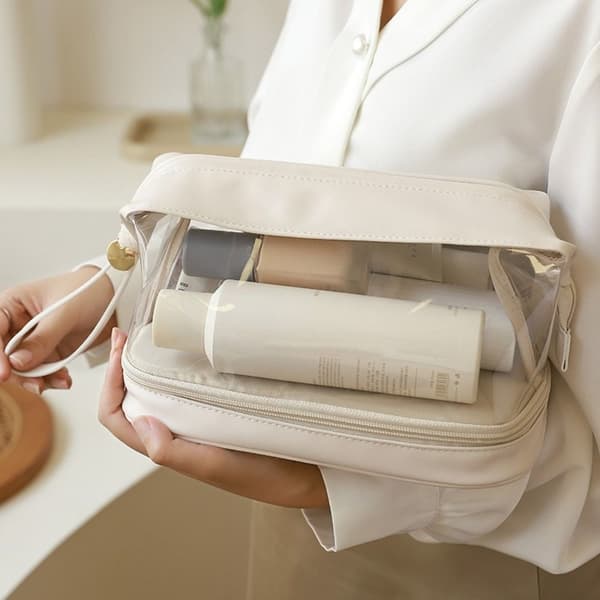 Sminkväska Kosmetikväska BEIGE Beige