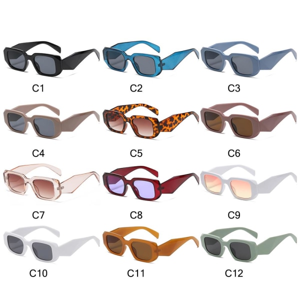 Rektangel solbriller Y2K solbriller C7 C7 C7