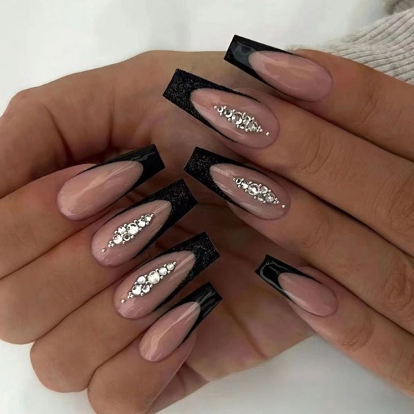 24 stk Fake Nails Long French W352 W352 W352