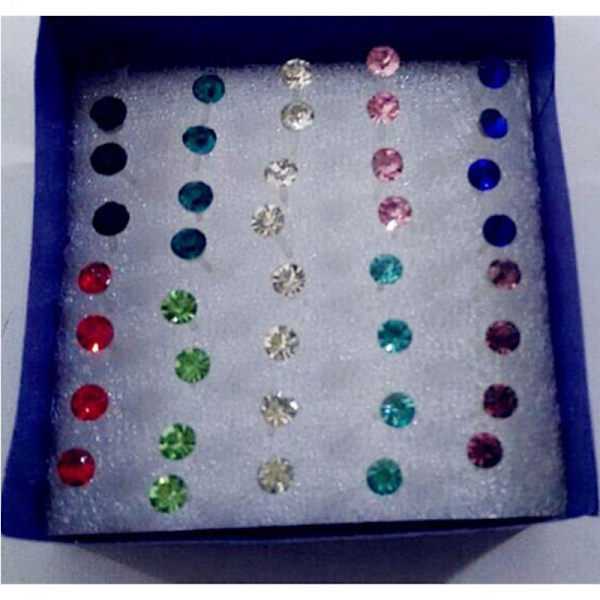 20 Par/40 Stk Ørestikker Rhinestone 5MM 5mm