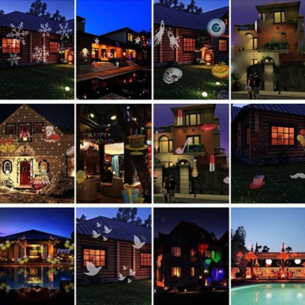 Projection Lawn Lamp Christmas Snowflake Projection Light EU EU EU