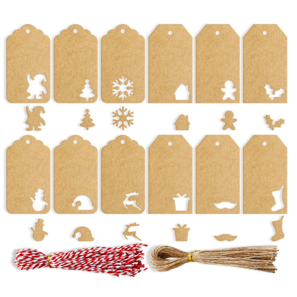 48/96/144 kpl Lahjatarrat Lahjapaketointi 48 KPL TAGIT 48 KPL TAGIT 48pcs tags