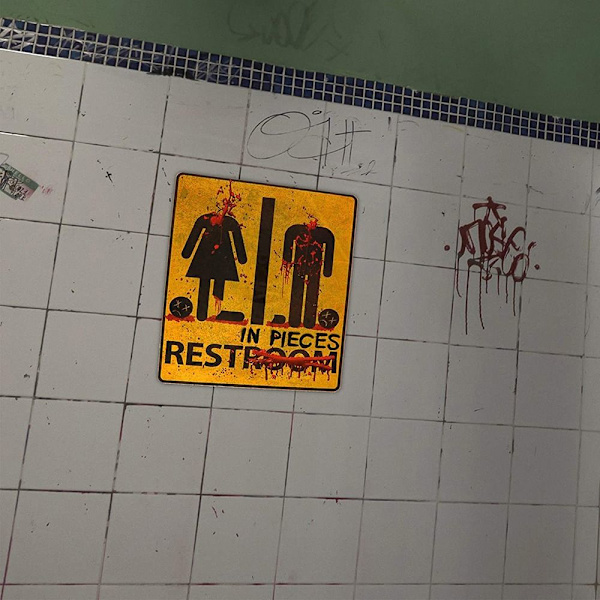 Toiletskiltklistermærker Halloween Bloody Sticker Washroom