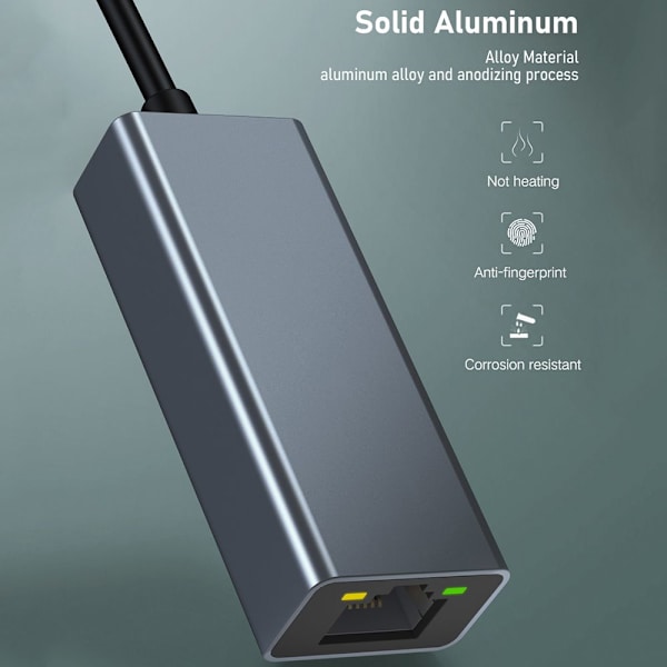 Typ-C till RJ45 Gigabit Ethernet LAN Converter Network