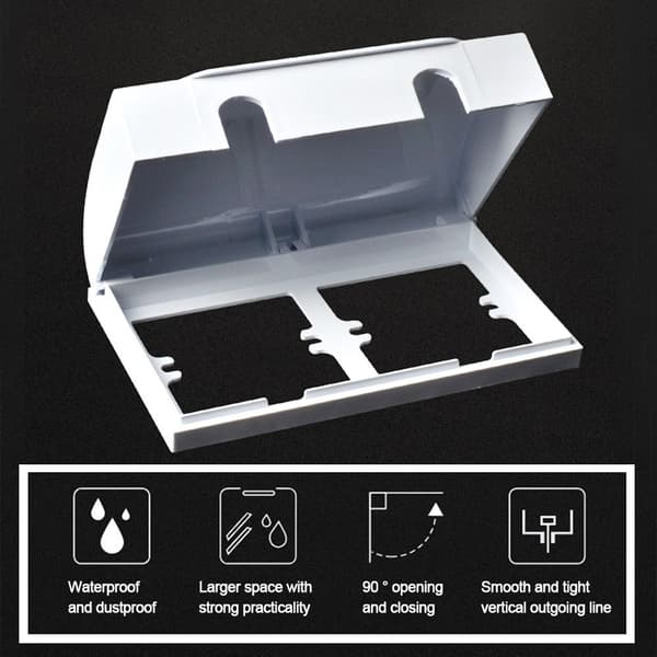 Switch Cover Sockel Vattentät Box VIT white