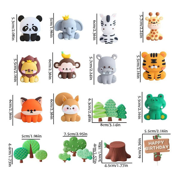 Animal Cake Topper Cake Insert STYLE 1 STYLE 1 Style 1