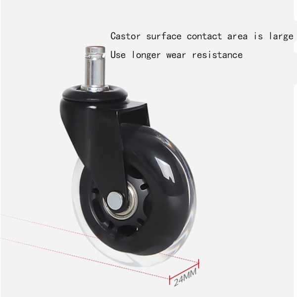 1/2 stk Kontorstol Hjul Hjul Gummi Hjul 2 2 inch1pc