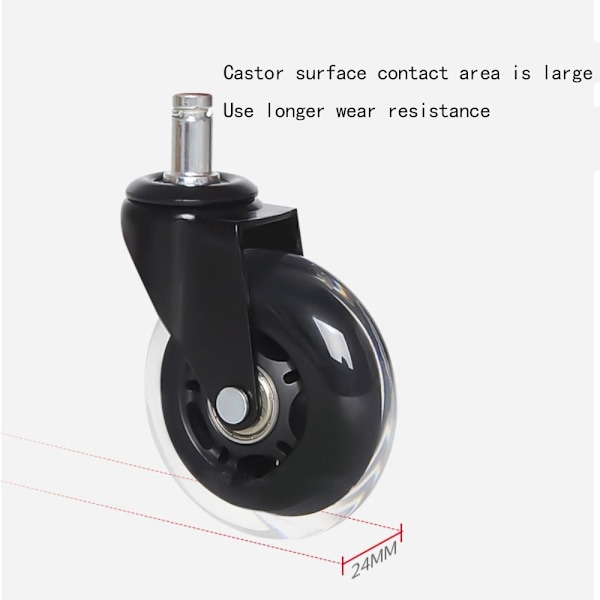 1/2 stk Kontorstol Hjul Hjul Gummi Hjul 2 2 inch2pcs 7f18 | 2pcs | 2  inch2pcs | Fyndiq