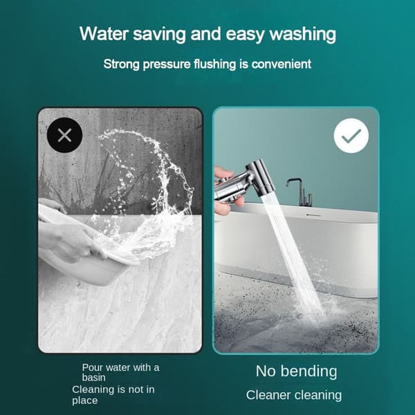 Bidet Sprayer Shattaff Shower SILVER silver