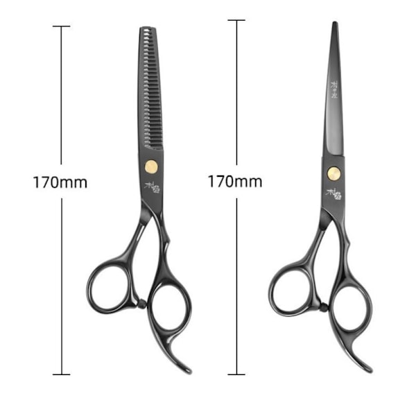 Hiustenleikkaus Sakset Hiustenleikkaus Sakset MUSTA 8 KPL 8 KPL black 8PCS-8PCS