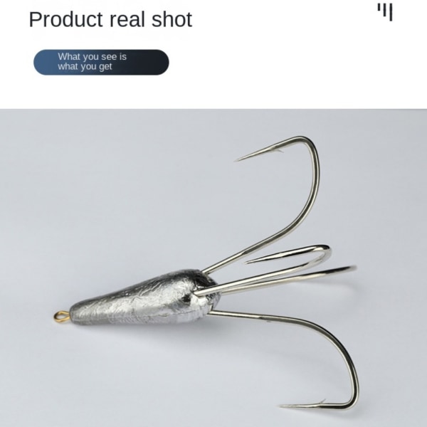 1/2 STK Blysynkevægt fiskekrog Fiskediskantkroge 2pcs4Hook-30g