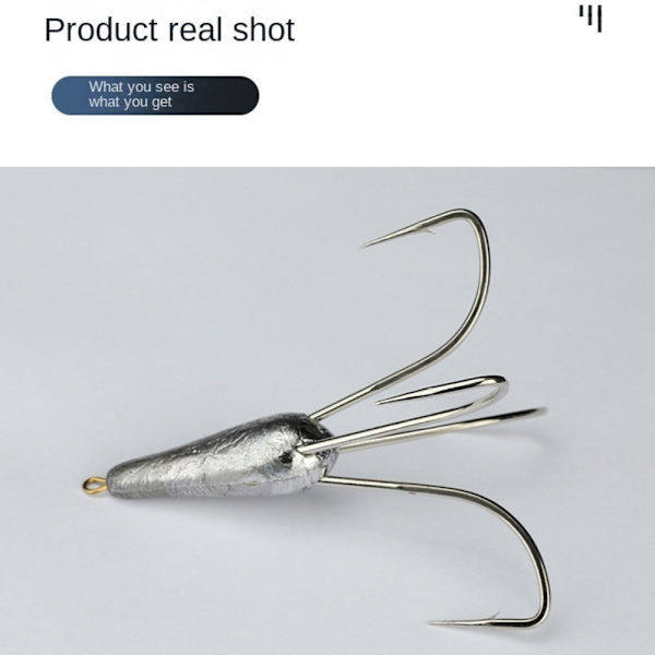 1/2ST Bly Sänkvikt Fiskkrok Fiskediskantkrokar 1pc3Hook-70g