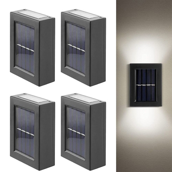 4 KPL Aurinkoseinävalaisimet Puutarhavalaisin LÄMMIN VALKOINEN 4 KPL 4 KPL Warm white 4PCS-4PCS