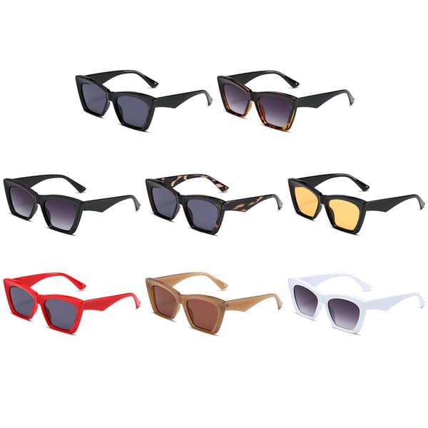 Cateye-solbriller til kvinder Firkantede solbriller LEOPARD-SORT GRÅ Leopard-Black Gray