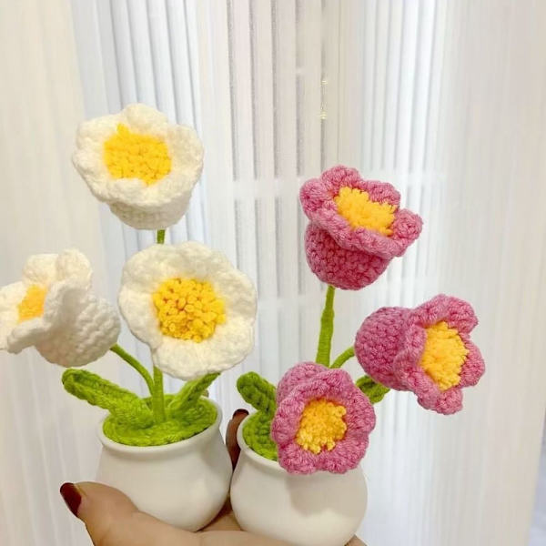 Bell Orchid Simulerad grön växt VIT white