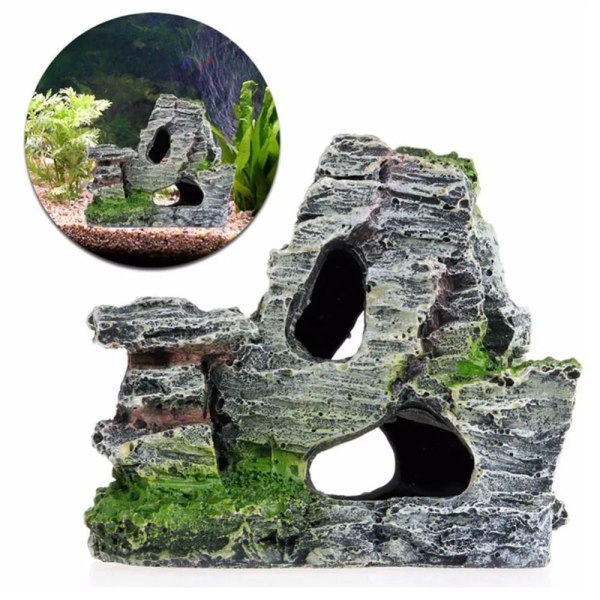 Artificial Moss Aquarium Rock Cave TYPE B TYPE B Type B