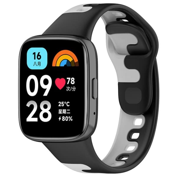 Silikone Urrem Armbånd SORT&HVID black&white