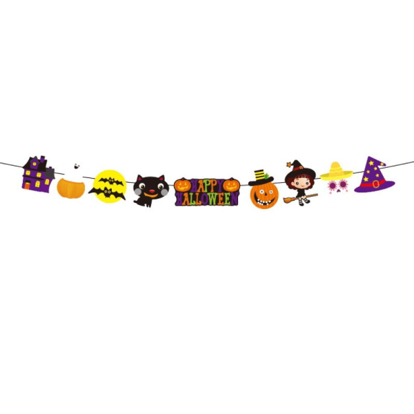 2 kpl Halloween-banneri taustakoristeriipus STYLE 2 STYLE 2 Style 2
