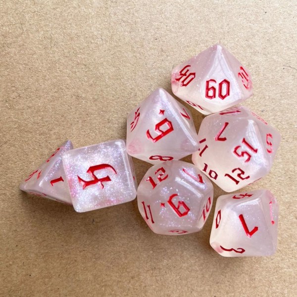 7 kpl / set DND Dice Polyhedral Dice 02 02 02