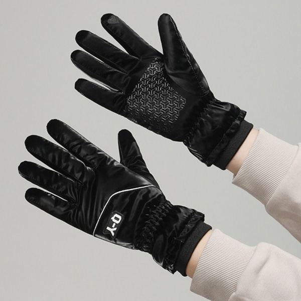 Varme Kvinder Ski Handsker Full Finger Handsker SORT black