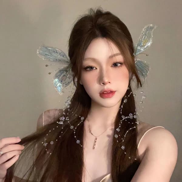 Fairy Ear Hodeplagg Krystall Hårnål HVIT White