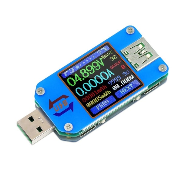 USB Spännings Amperemeter Detektor Display USB Tester Multimeter USB
