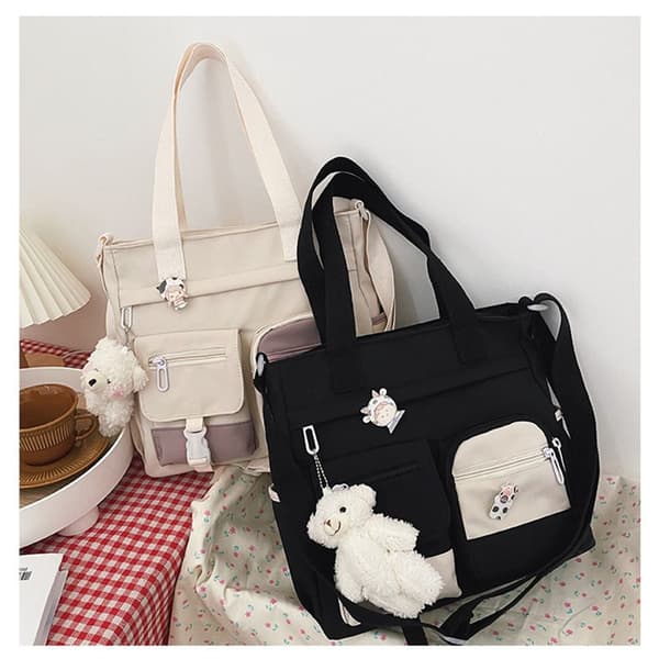 Skuldertaske Tote Book Tasker SORT black