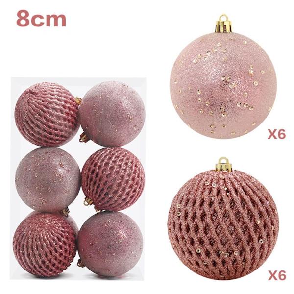 Juleballsett Juletrekuler ROSEGULL rose gold